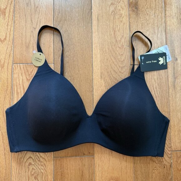 Wacoal Bra Support Coverage Women's Black Wire Free Black Bra Size 34D - Picture 3 of 9